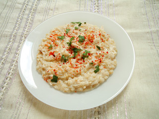 wheat meal Keskek with chicken