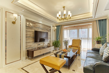 Living room in renovated model room