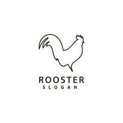 Naklejka premium Rooster Logo template vector illustration design
