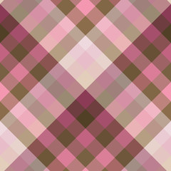 Seamless pattern in great brown and pink  colors for plaid, fabric, textile, clothes, tablecloth and other things. Vector image. 2