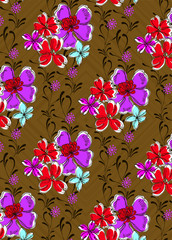 Cute pattern of small flowers. Cafe floral background Stylish template for fashion prints. decor and wallpaper.