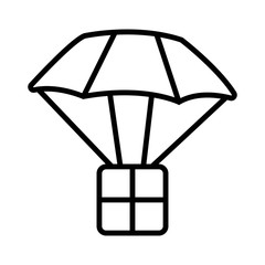drop shipping vector icon parachute delivery package online selling method