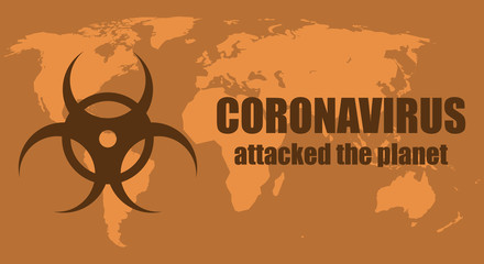 Coronavirus (2019-nCOV) attacked the planet, vector illustration