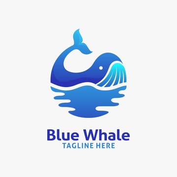 Blue whale logo design inspiration