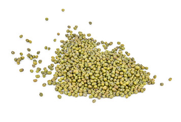 Mung beans on a white background