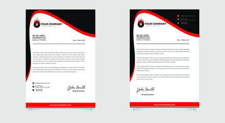 Business Letterhead template with modern abstract design vector Illustration EPS 10