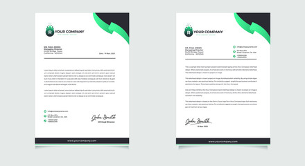 Business Letterhead template with modern abstract design vector Illustration EPS 10