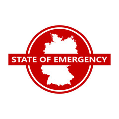 state of emergency, germany, vector