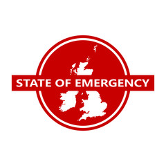 state of emergency, united kingdom, vector
