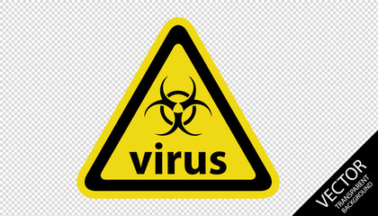 Attention Biohazard Virus Warning Sign - Vector Illustration - I