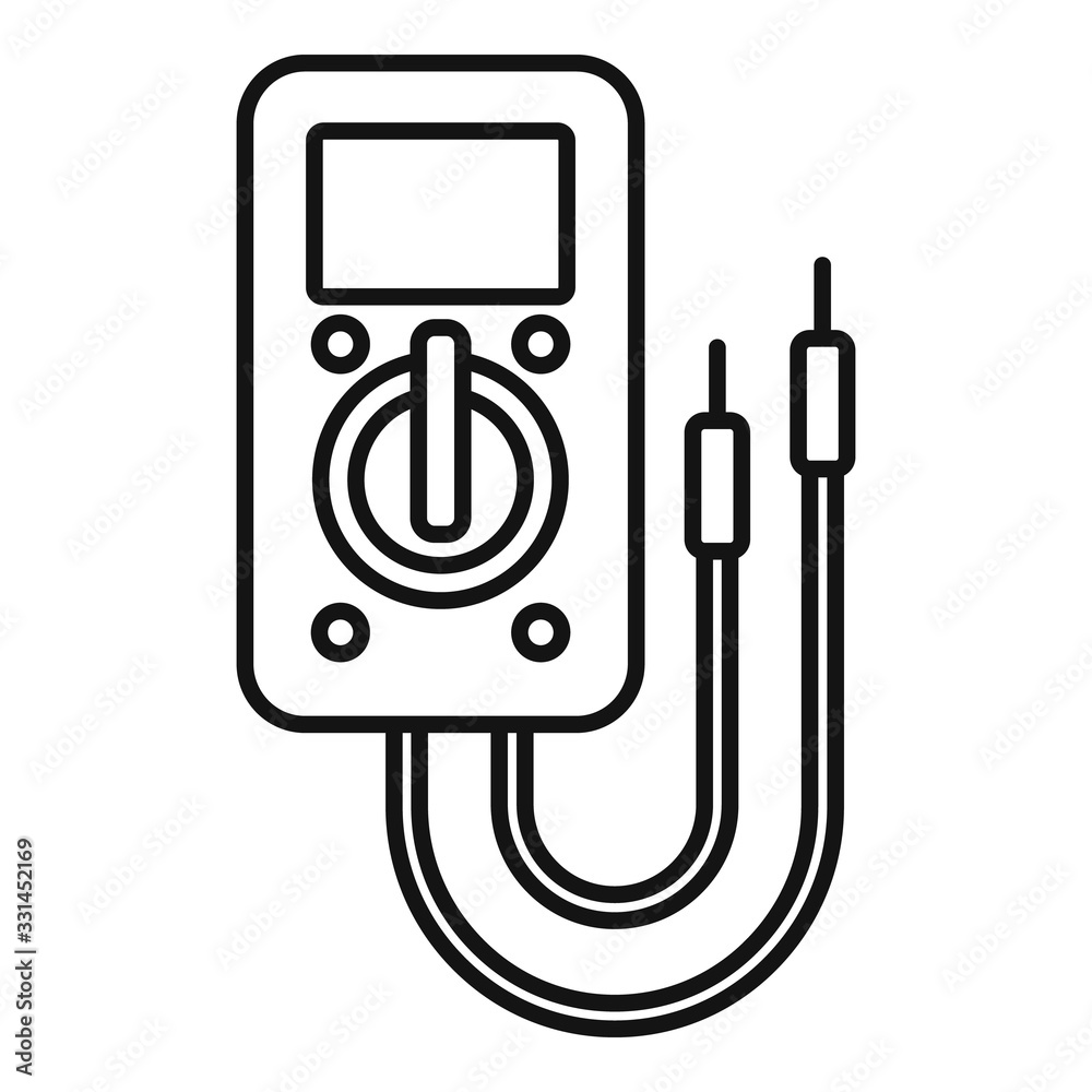 Poster multimeter icon. outline multimeter vector icon for web design isolated on white background