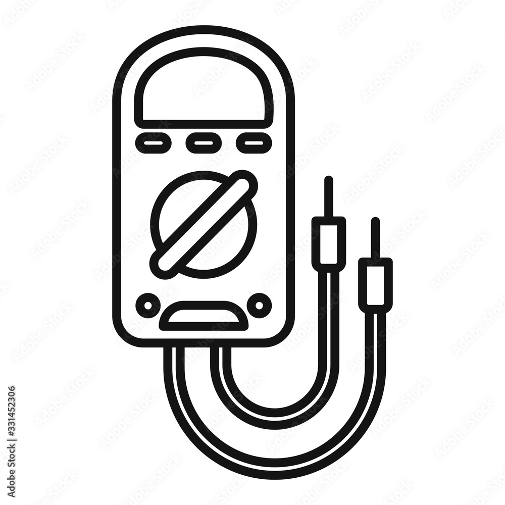Poster multimeter tester icon. outline multimeter tester vector icon for web design isolated on white backg