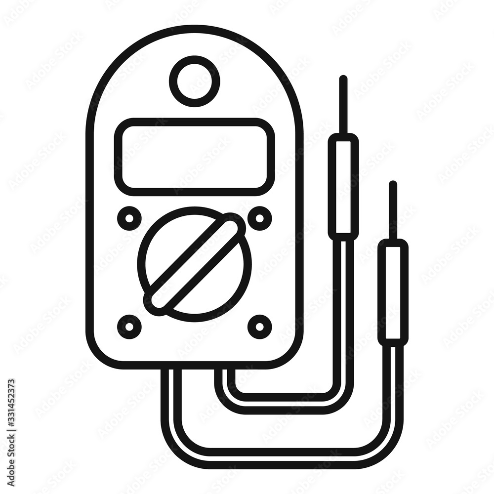 Poster multimeter device icon. outline multimeter device vector icon for web design isolated on white backg