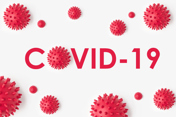 Inscription COVID-19 on white background. World Health Organization WHO introduced new name for chinese virus 2020.disease named:  COVID-19 SARS, Coronaviridae , SARS-CoV, SARSCoV , MERS-CoV