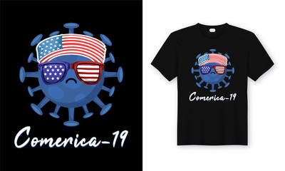 Comerica Coronavirus usa t shirt design.