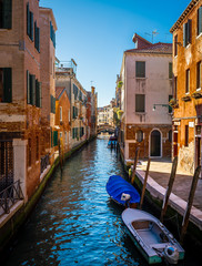 streets, houses, and channels Venice, Italy 