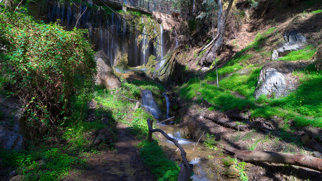 Lanjaron waterfall and park