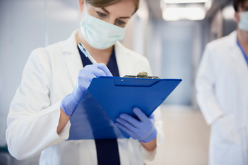 Doctor during a medical epidemiology