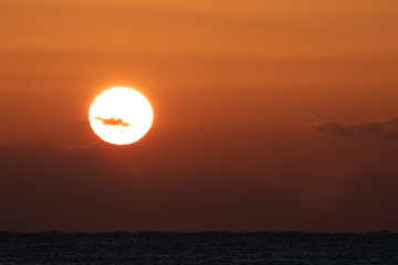 beautiful sunrise on the Jeju island