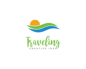 Traveling Logo Icon Design Vector