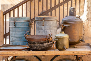 Rusty vintage kitchenware, UAE heritage