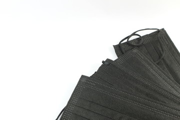 black mask on white background.