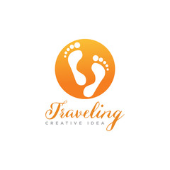 Obraz premium Traveling Logo Icon Design Vector
