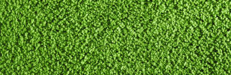 Texture of green carpet. Panorama. View from above.	