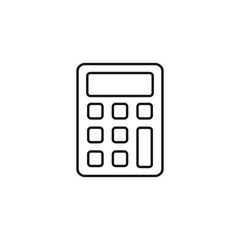 Calculator vector line icon. Vector web design