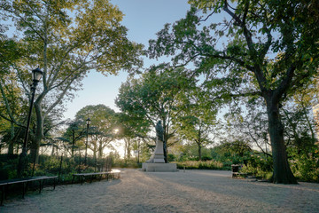 Sunset Statue in Battery Park, New York City, NYC