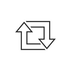 Repost line icon set, repost symbol, repost sign. Vector illustration