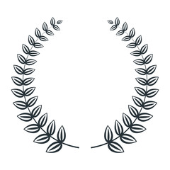 Black laurel wreath. Luxury reward for VIP person.