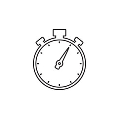 Stopwatch line icon in trendy flat style. Vector