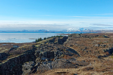 Fototapeta na wymiar Thingvellir National Park near Reykjavík, Iceland