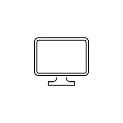 Television, TV line icon vector illustration