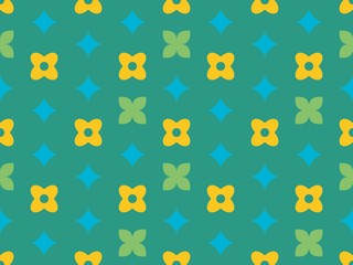 Bright colors of seamless pattern with  geometry and  ornament.