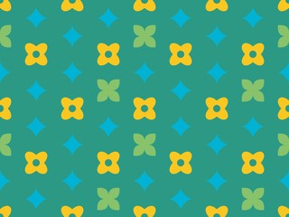 Bright colors of seamless pattern with  geometry and  ornament.