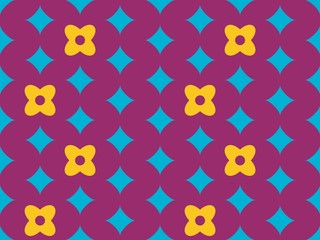 Seamless bright spring pattern with  geometry and   pattern.