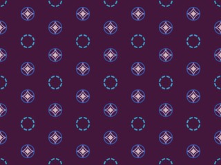 Seamless bright spring pattern with circle and  circle.