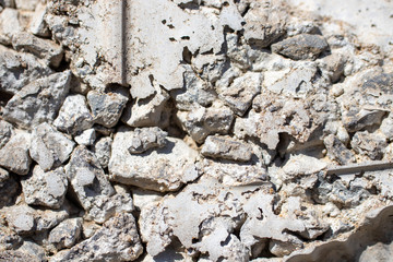 Stones with unusual shapes and textures