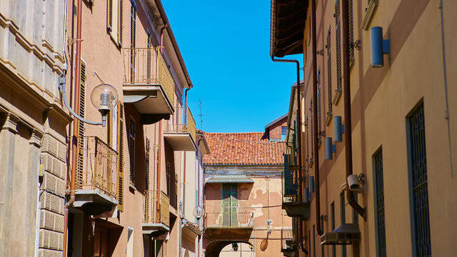 View of the town of Fossano, Piemont, Italy