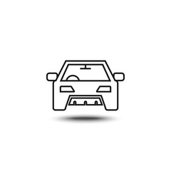 thin line icons for black car front,vector illustrations
