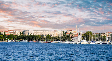 Naklejka premium nice view of the Pula Amphitheater in Croatia