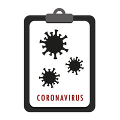 corona virus icon on clipboard vector illustration EPS10