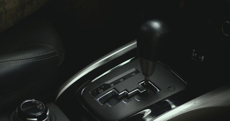 Obraz na płótnie Canvas Car automatic transmission closeup image