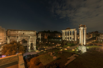 Obraz premium Ruins of the Roman Forums in Rome, Italy