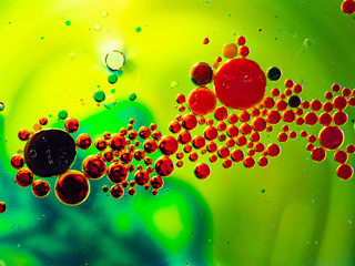 Abstract Ink Color into water and oil 5