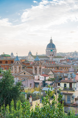 ROME, ITALY - January 17, 2019: Street view of downtown in Rome, ITALY