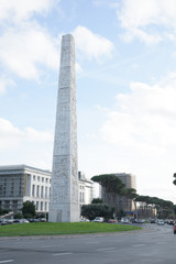 Obraz premium Obelisk in Giuglielmo Marconi Square, EUR modern district, Rome