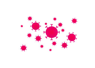 Illustration of multiple coronavirus cells